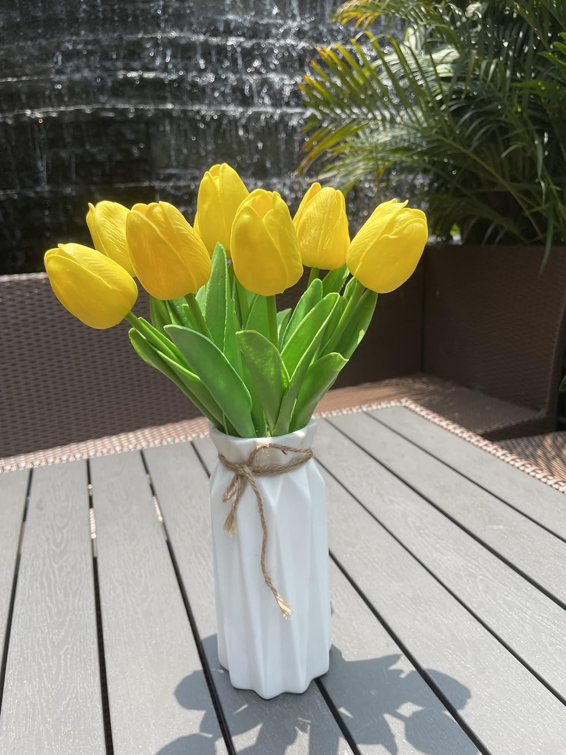 OPDENK 10PCS Real Touch Tulips Artificial Flowers in