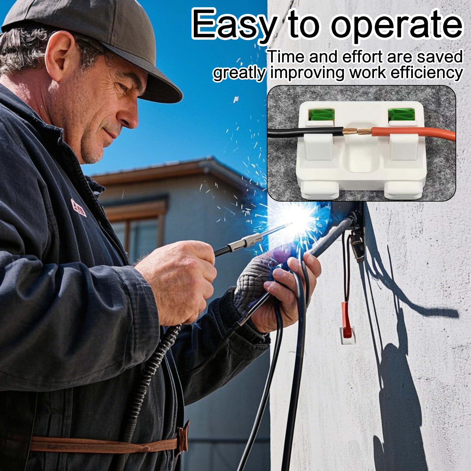 WIizyzfhy 2025 Electric Wire Welding Fixture 3D Printed Clamp Set Holding Power Welding Accessories For Precise Stable Heat-Resistant Weld (white)