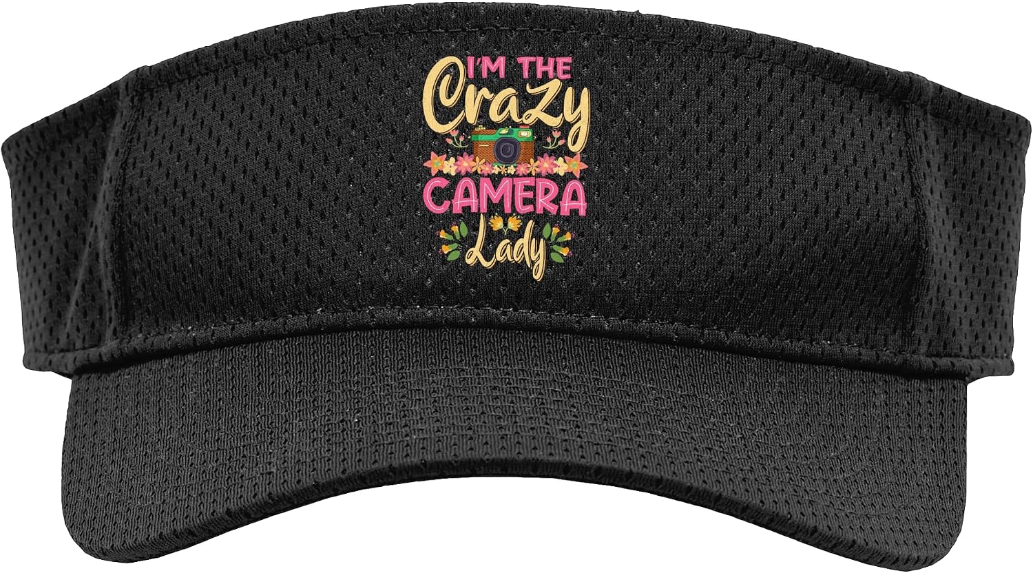 Crazy Camera Lady Photographer Photography Sport Sun Visor