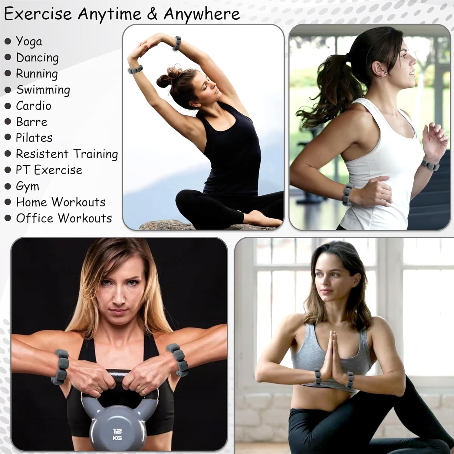 Wrist Ankle Weights Bracelets for Women