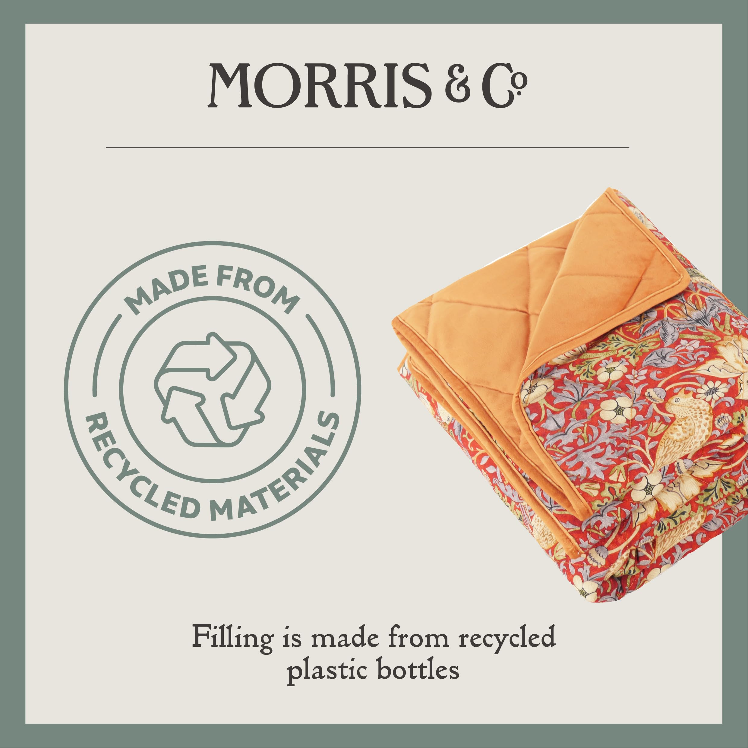 Rosewood x Morris & Co. Strawberry Thief Pet Blanket for Dogs and Cats 150 x 100 cm, Burgundy - Image 3