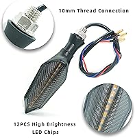 Vista 6 de Luces LED direccionales universales delanteras y traseras para motocicleta, luz intermitente de 12 V CC que fluye intermitente, luz indicadora
