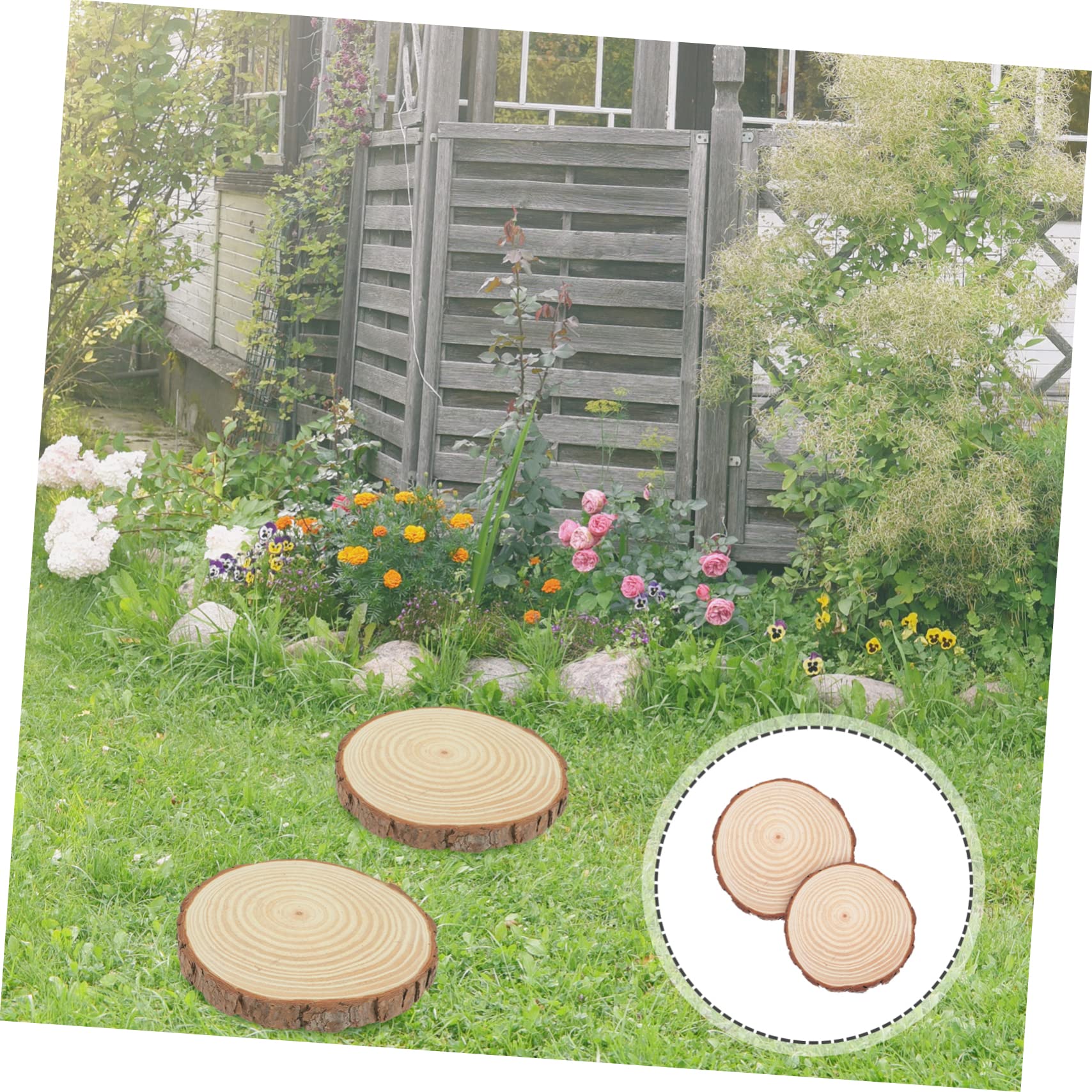 2 Stück Garten Trittsteine aus Dicke Natürliche Gartendeko für Gehwege Langlebig Robust und Handgefertigt für Garten und Außenbereiche
