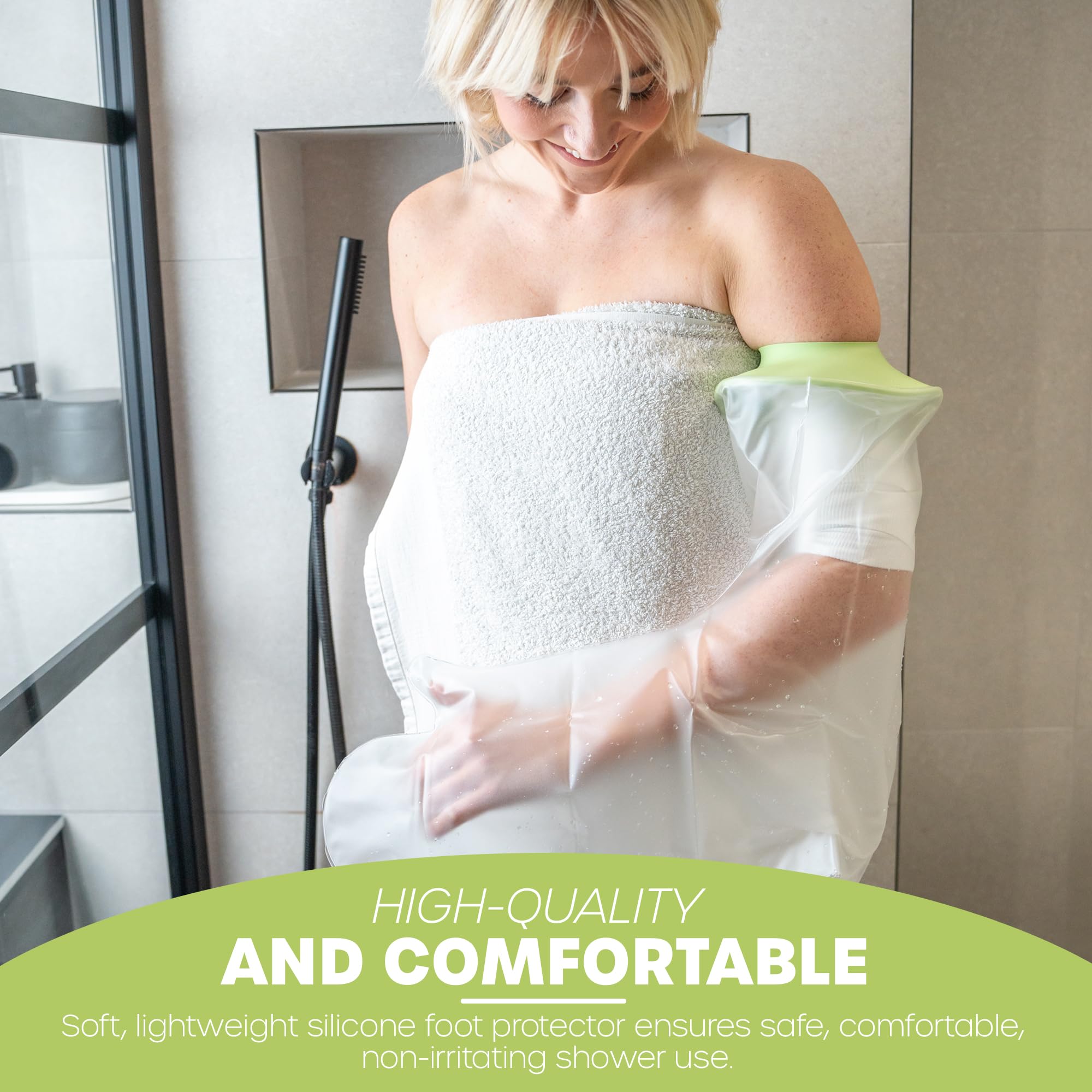CASTGUARD Premium Silicone Waterproof Shower & Bath Protector (Adult Long Arm) - Image 4