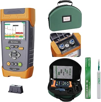 QX55 GPON 1625nm PON Active OTDR 1310/1550/1625nm Up to 32dB Pass 116 Splitter, Built in Fiber Visual Fault Locator+SM Light Source+Self Calibration+Dual Wavelegths Testing