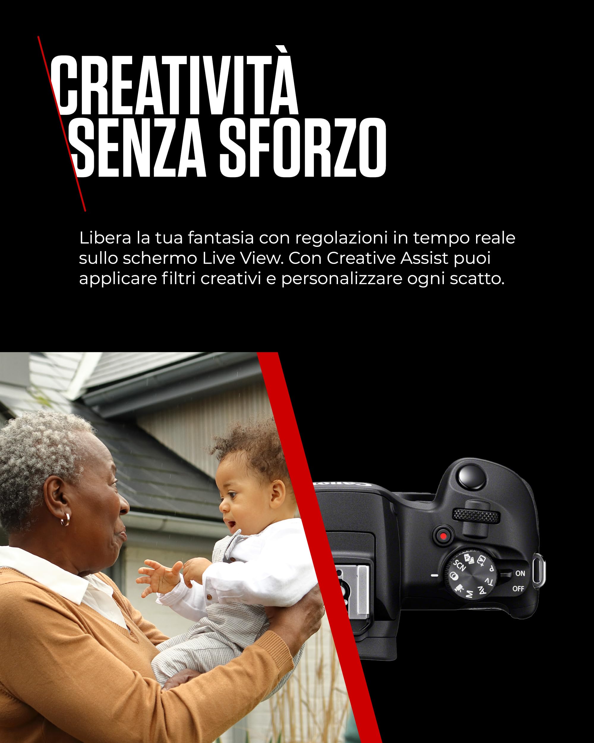 Canon EOS R100 + RF-S 18-45mm IS STM & RF-S 55-210mm IS STM Lenses - Fotocamera Mirrorless APS-C da 24,1 MP, Dual Pixel CMOS AF, Videocamera 4K, Scatto Continuo 6,5 fps - Wi-Fi, Bluetooth