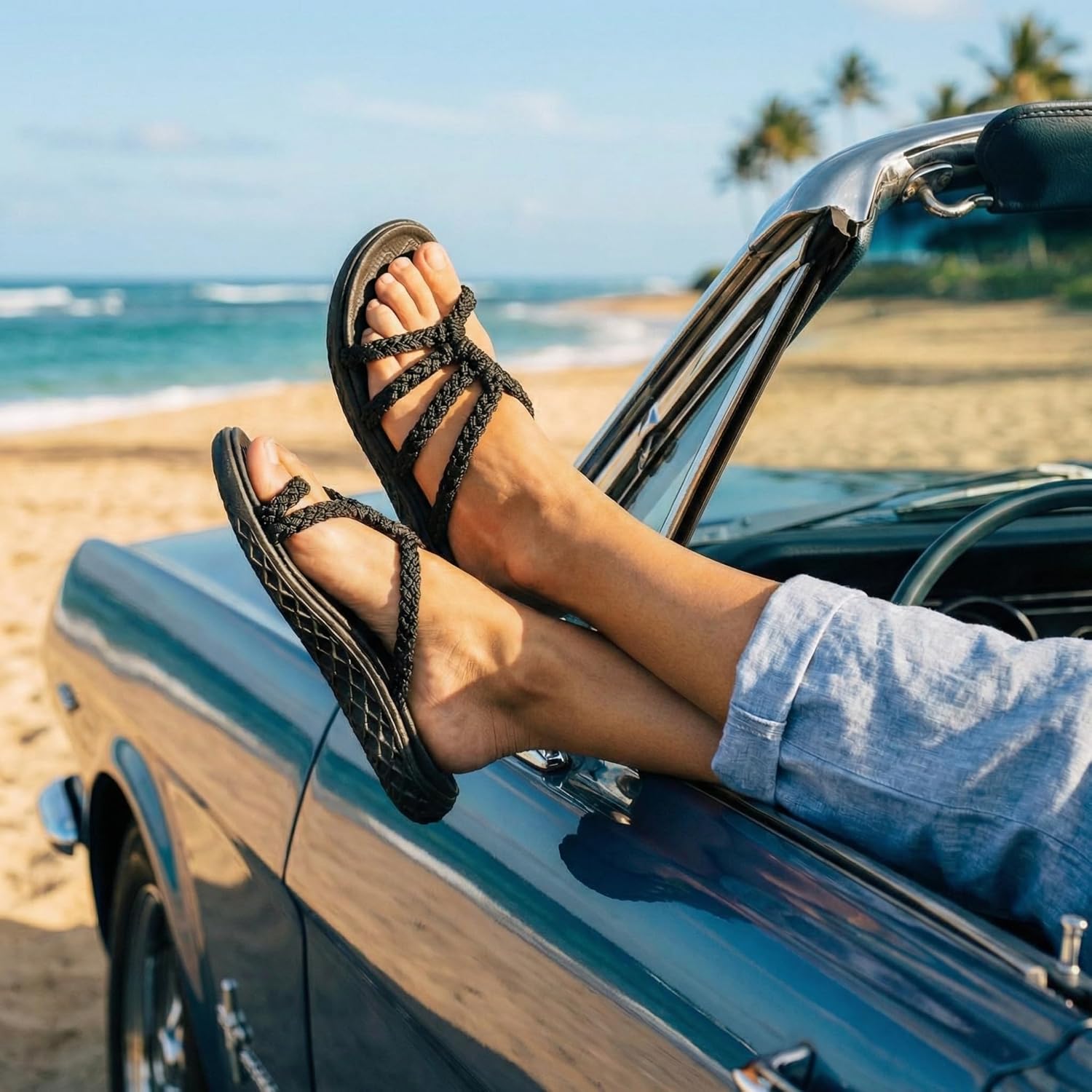 Plaka Wave Flip Flops for Women with Arch Support – Comfortable Womens Flip Flops for Walking – Lightweight Vegan Summer Sandals – Water Resistant and Stylish Beach Slides - Image 3