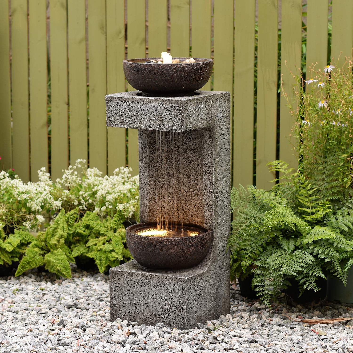 Sunlinua Rain Curtain Fountain with LED Lights