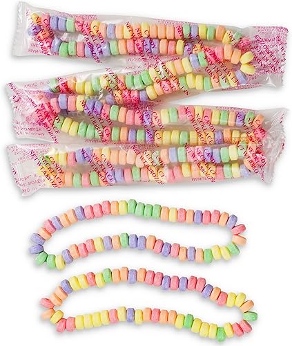 Miniatura 7 de Collar de caramelo  16 unidades envuelto individualmente collar de joyería de caramelo elástico comestible colorido sabor a fruta caramelos arcoíris