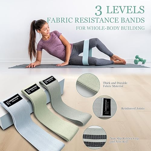 Miniatura 5 de Juego de 9 anillos de pilates, anillo de yoga de círculo mágico, pelota de pilates, 2.2 libras x 2 mancuernas, bandas de resistencia, cinta métrica,