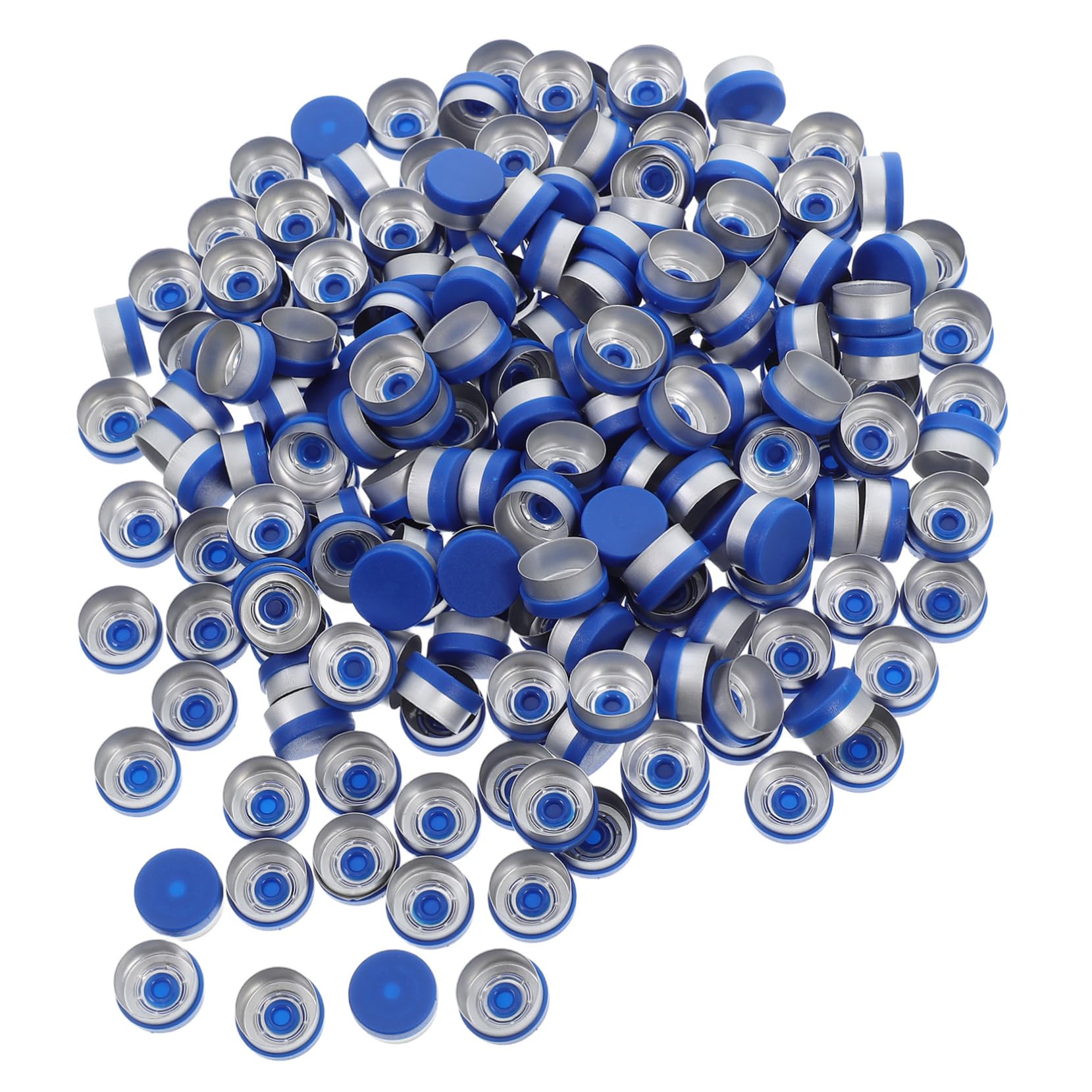 Cabilock Bottle Sealer 200pcs Flip-up Seals for Glass Vials Lab Caps Cover Plastic Aluminum Cover Leak Proof