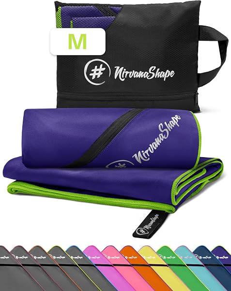 NirvanaShape Microfibra - Asciugamano da Viaggio, per Spiaggia e Fitness, M 120 x 60 cm - 1