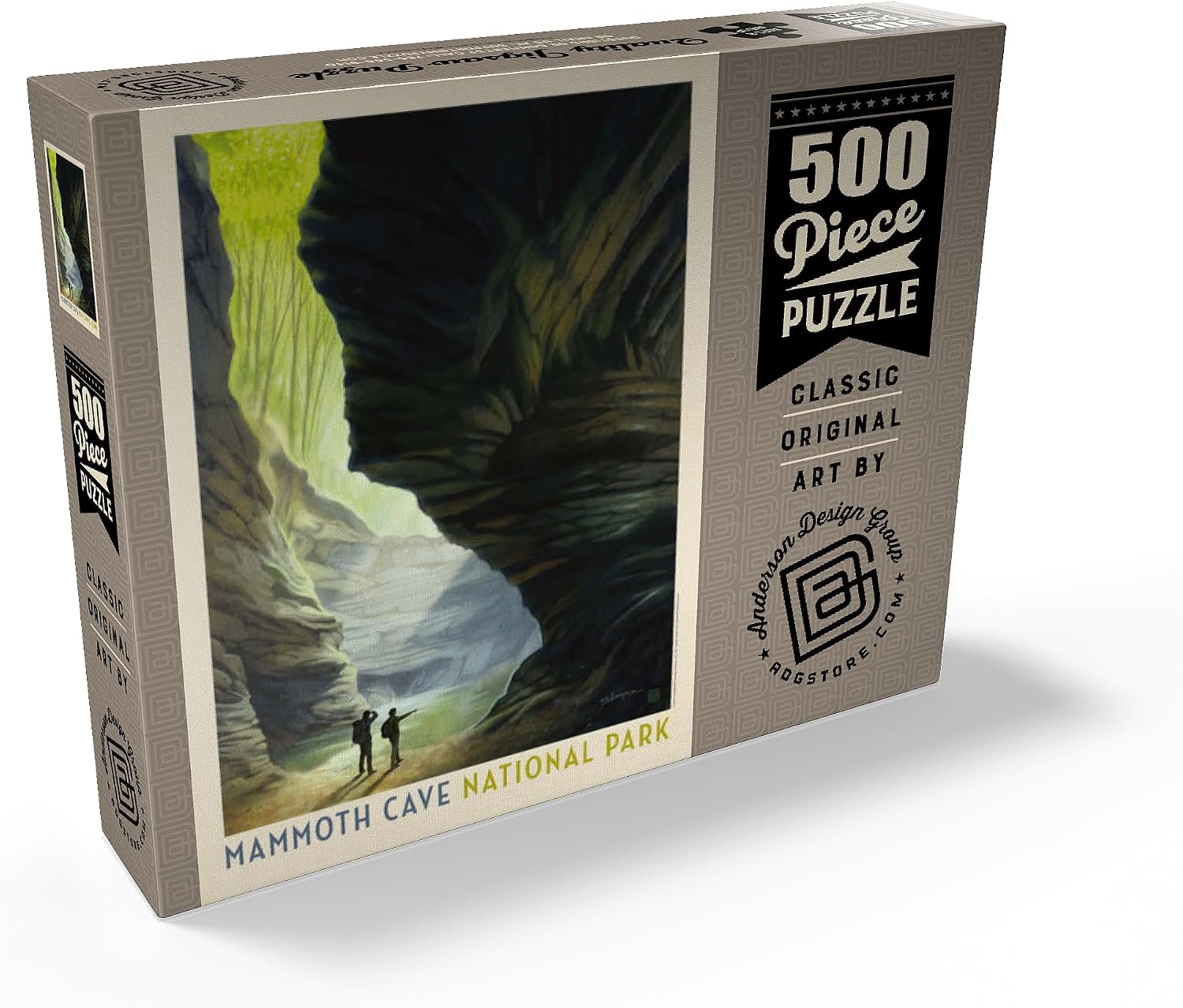 MyPuzzle Mammoth Cave National Park: The Light of Day, Vintage Poster - Premium 500 Piece Jigsaw Puzzle for Adults