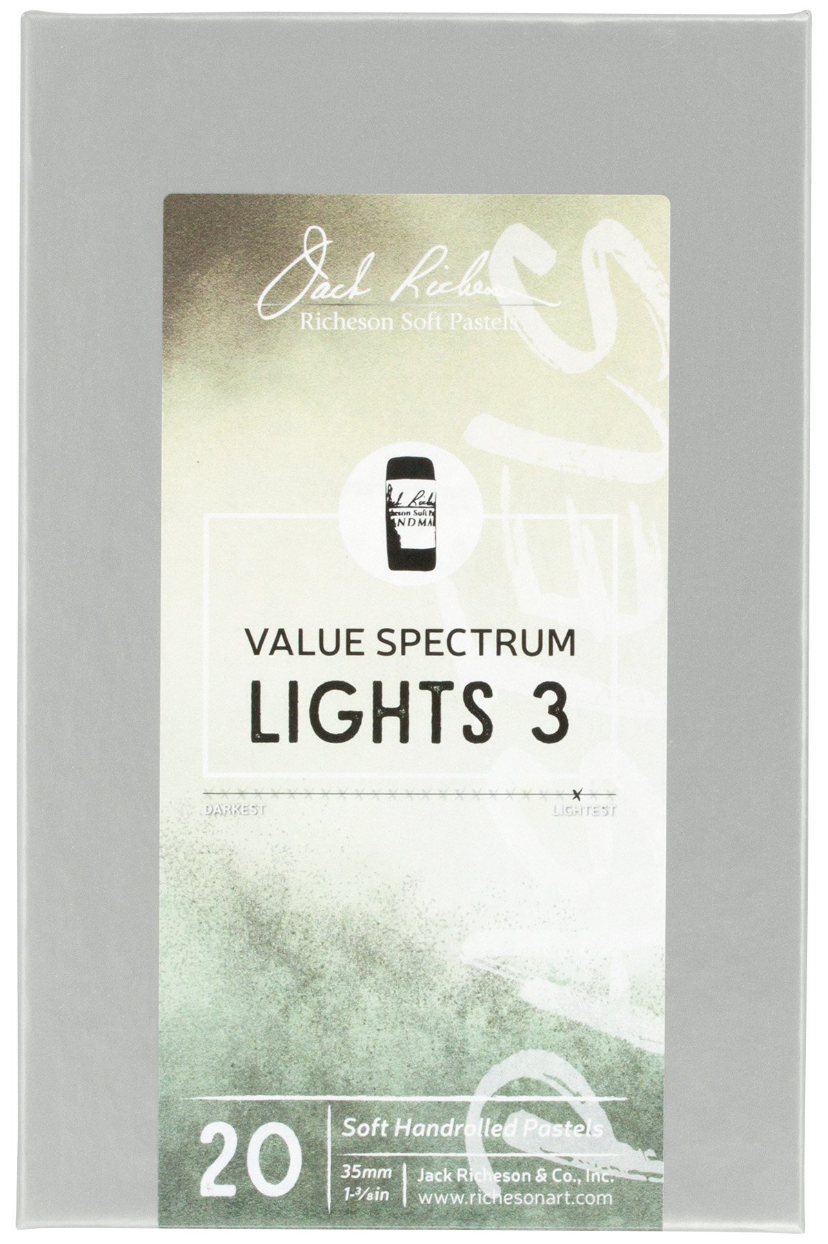 Jack Richeson Hand gerollt Weiche Pastellkreiden Spectrum: leuchtet 3, 20-teilig