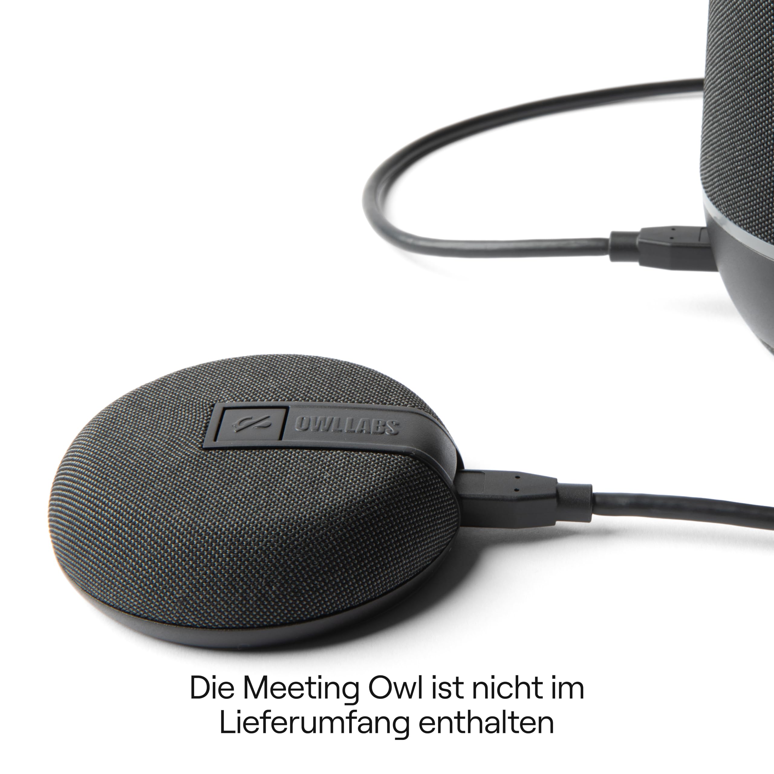 Owl Labs Expansion Mic für Meeting Owl 3 / Meeting Owl 4+ – erweitert die Audio-Reichweite in größeren Räumen um 2,5 Meter in Richtung des Mikrofons - Charcoal