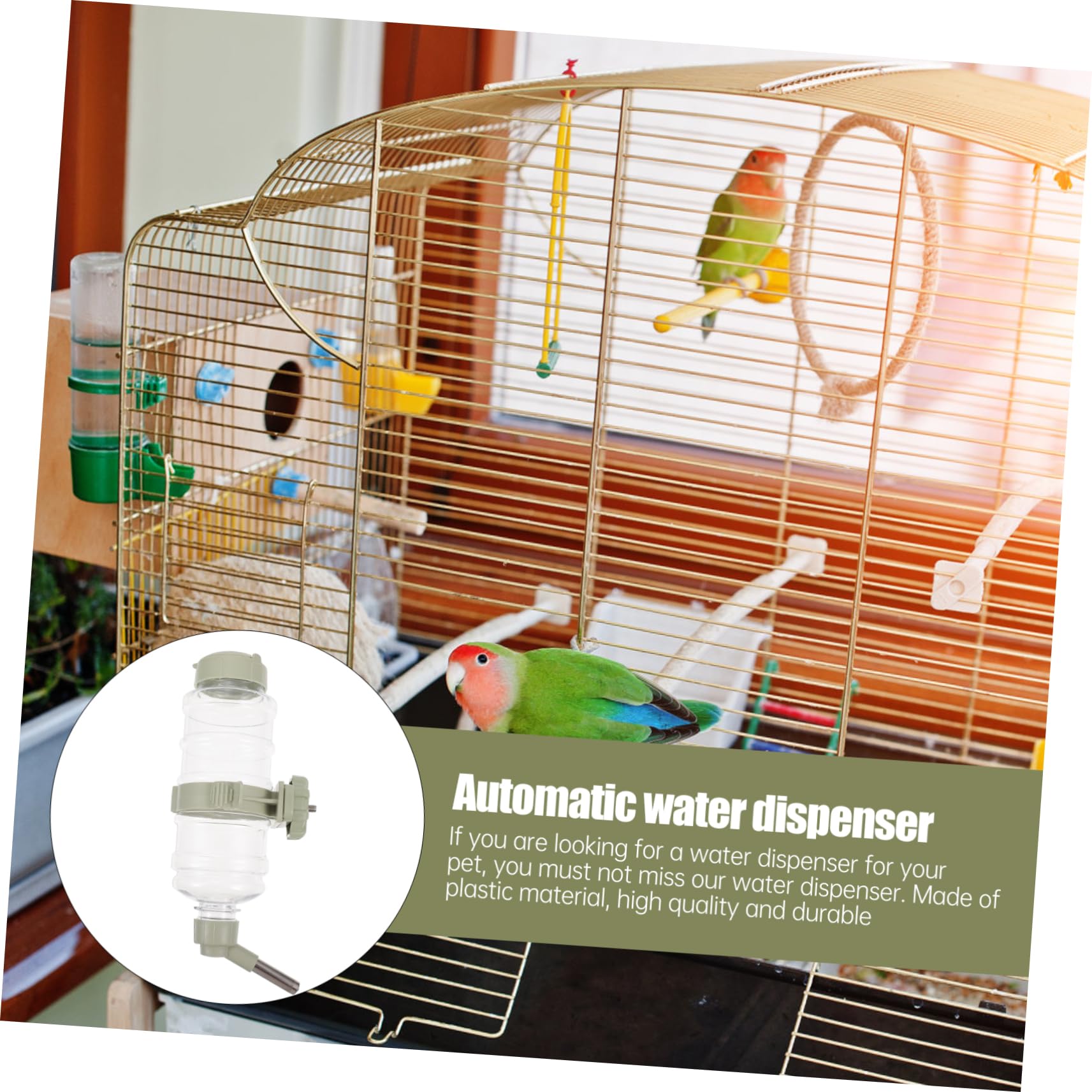 Sosoport 2 Piezas Bebedor de Conejos Bebedero automático para Conejos Bebedero para jaulas de Botellas de Agua para Hamsters dispensador de Agua para Chinchillas Perro pava biberón
