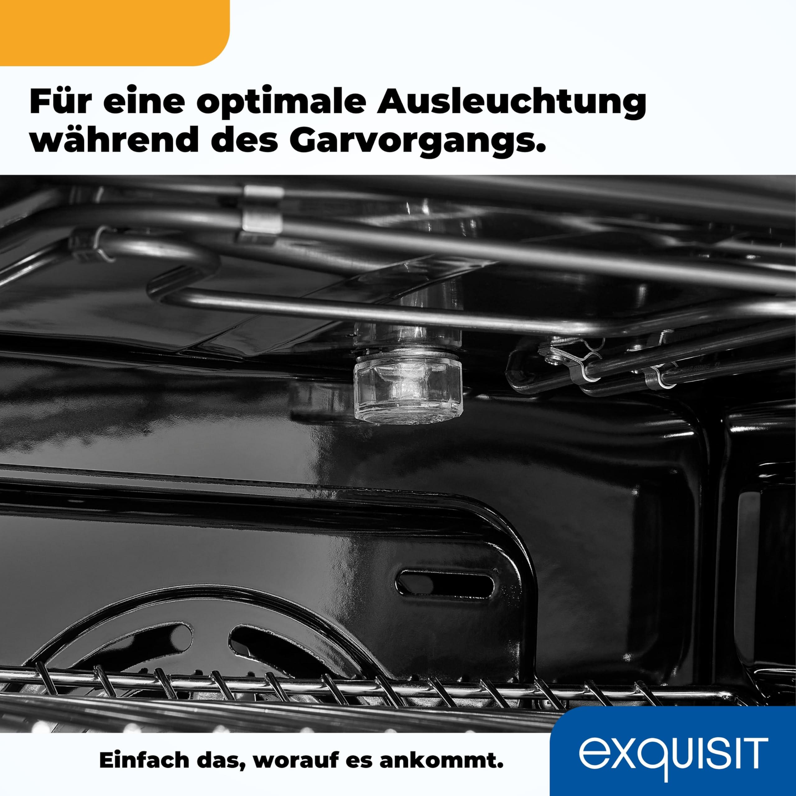 Exquisit Elektro-Standherd ECM 6-4 Inox 60cm Glaskeramik Kochfeld Ober- & Unterhitze Umluft