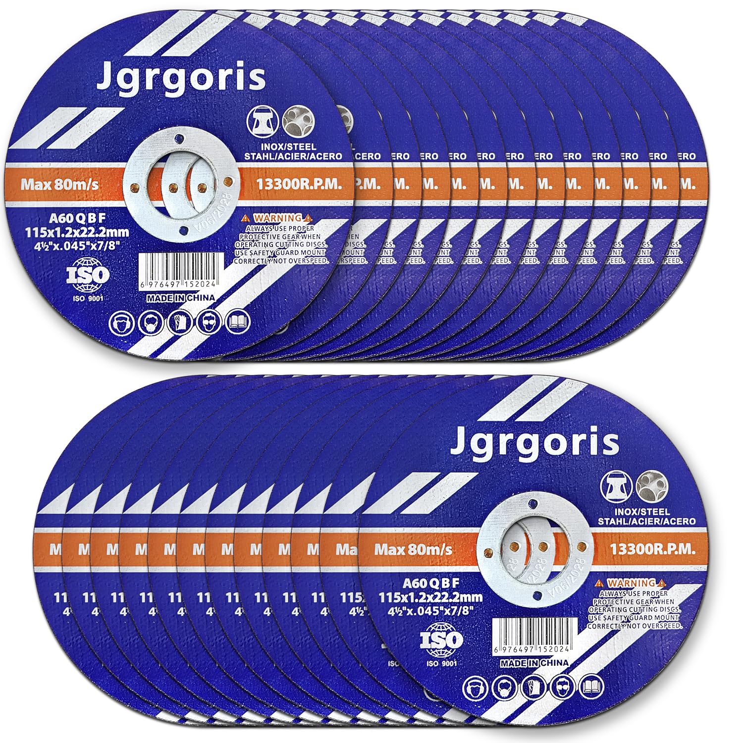 Cut-Off Wheels - 150 Pack for Angle Grinders -9