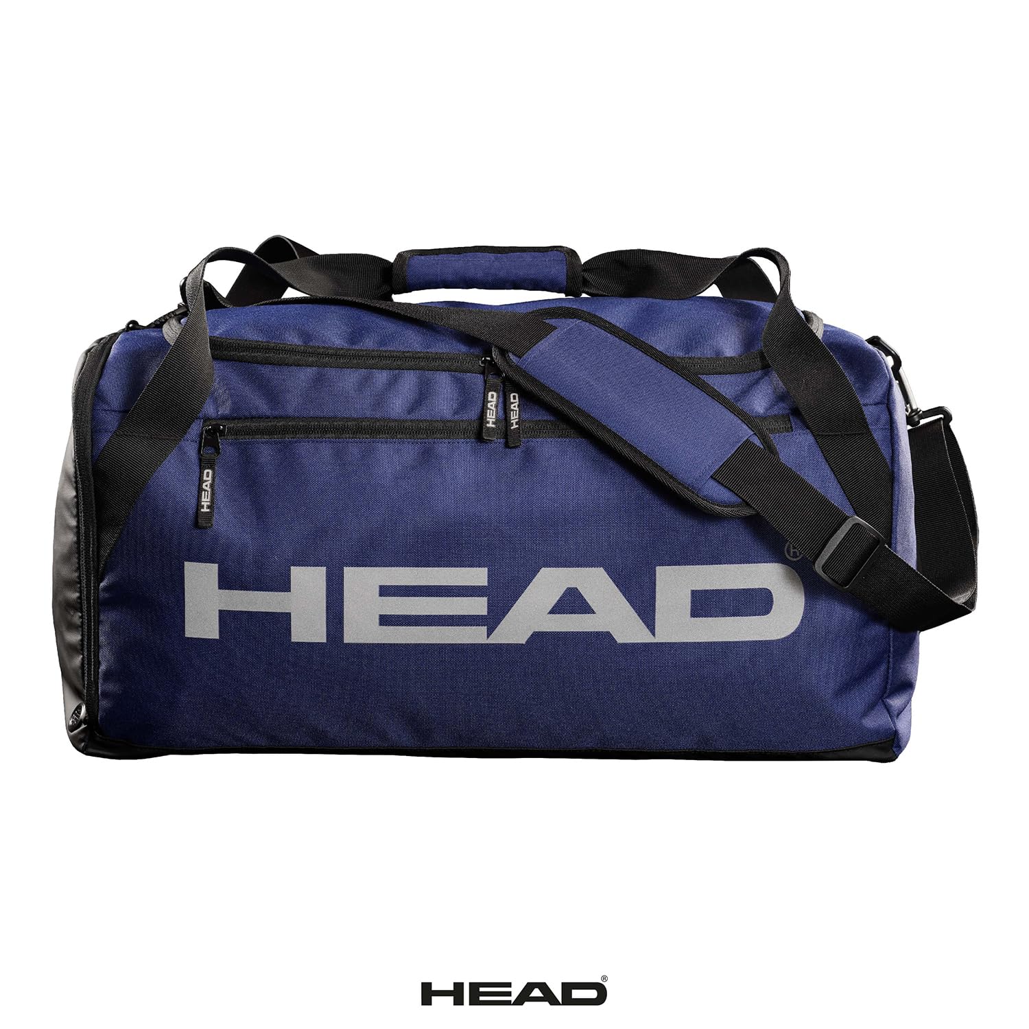 HEAD - Borsone Palestra Uomo Donna 55x30x30 Ampio 50L, Borsone da Viaggio e Sport Impermeabile, Borsa Palestra, Calcio e Piscina con Porta Scarpe Laterale, Tracolla Removibile e Zip Morbido Resistente