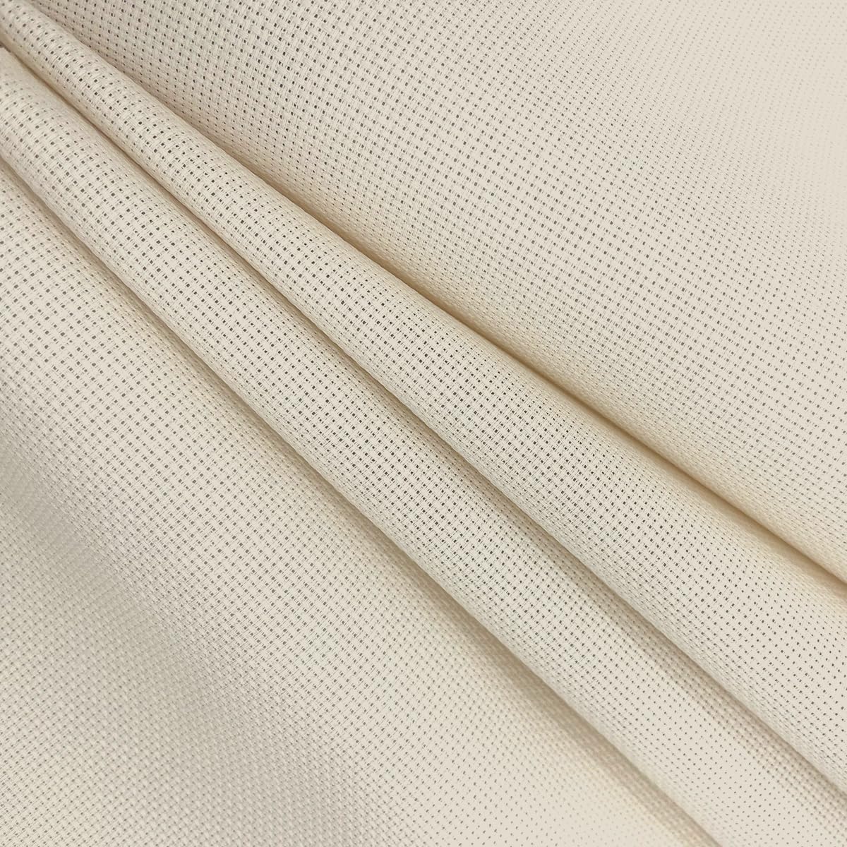 Aida Cloth 14 Count Cross Stitch Fabric Cross Stitch Aida Cloth for Embroidery and Needlework (Khaki, 30 * 39inch)