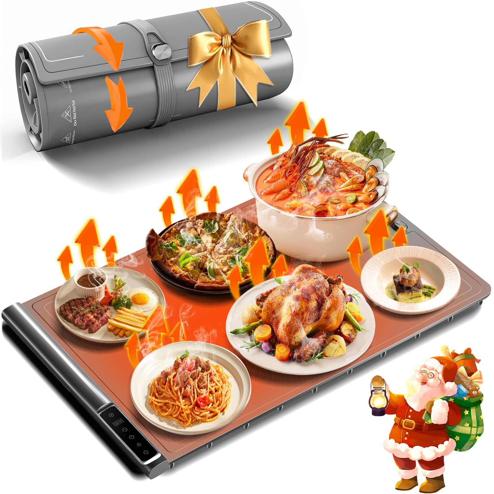 Tapis chauffant pour aliments en silicone réglable 120 °C