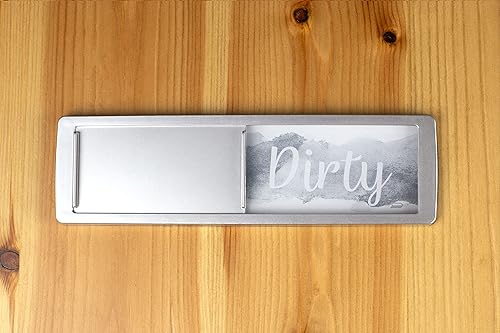 Miniatura 4 de Aqua  Gray - Imán deslizante limpio y sucio para lavavajillas imán fuerte para lavavajillas indicador de platos de acuarela aguamarina con 2