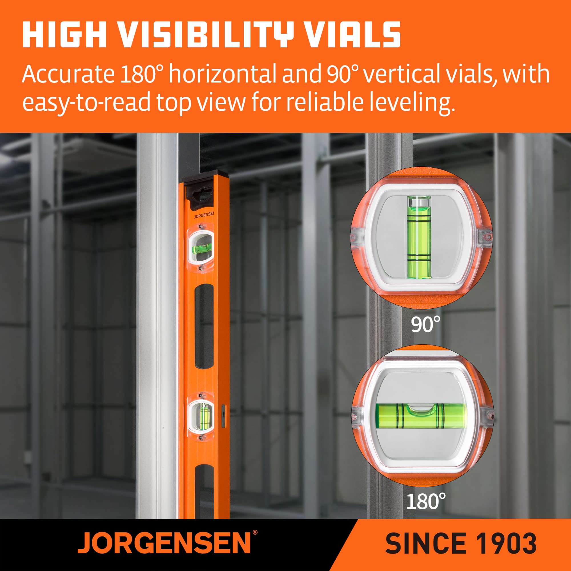 Jorgensen 24" Magnetic I-Beam Level - FREE SHIPPING -4