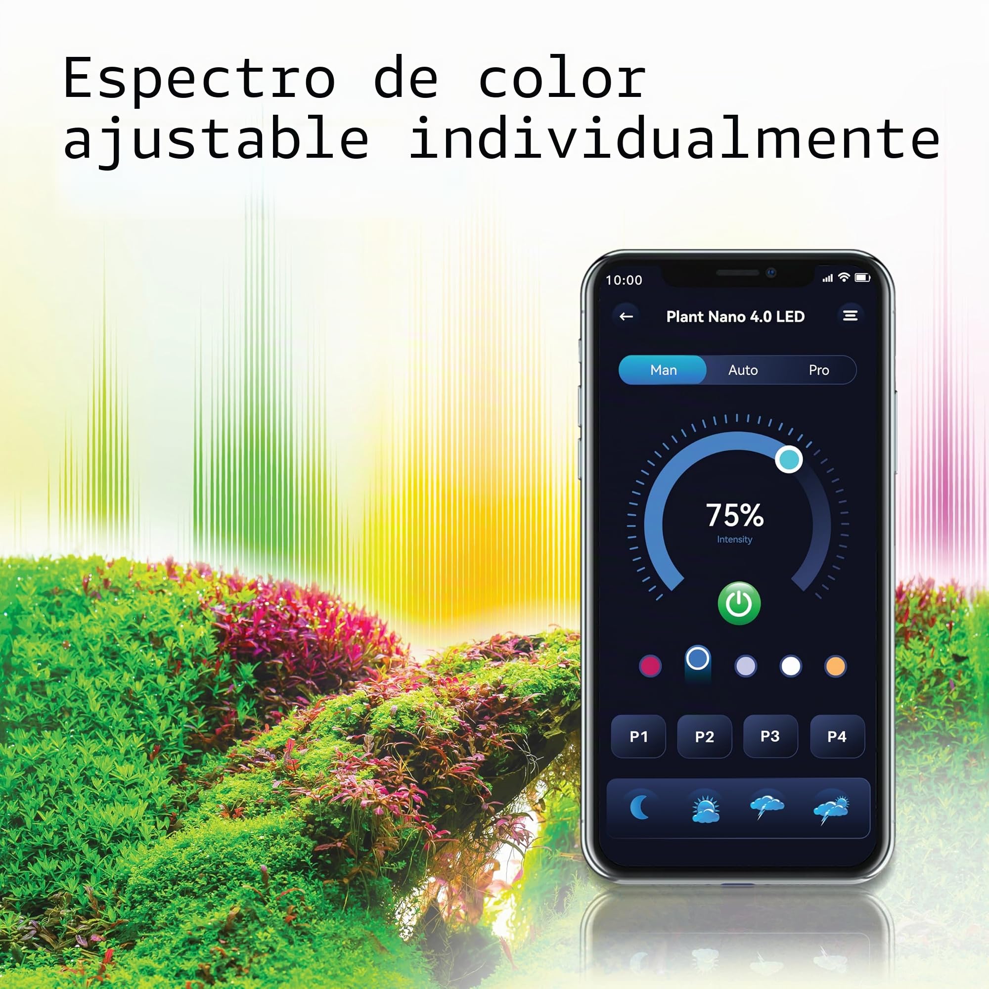 Pantalla para Acuario Fluval Nano Plant 4.0 LED w/BT Mesh, 20 W
