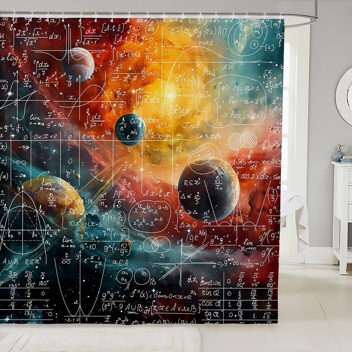 Amazon.com: Feelyou Math Equation Shower Curtain 72
