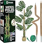 2 Pack 28'' Bendable Moss Pole Monstera Plant Support for Climbing Indoor Plants - Stakes for Potted Climbers - Tall Sticks Indoor Trellis for Houseplants - Accessories for Monstera Pot