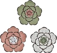 Vista 4 de Flor de metal de múltiples capas, decoración artística para pared