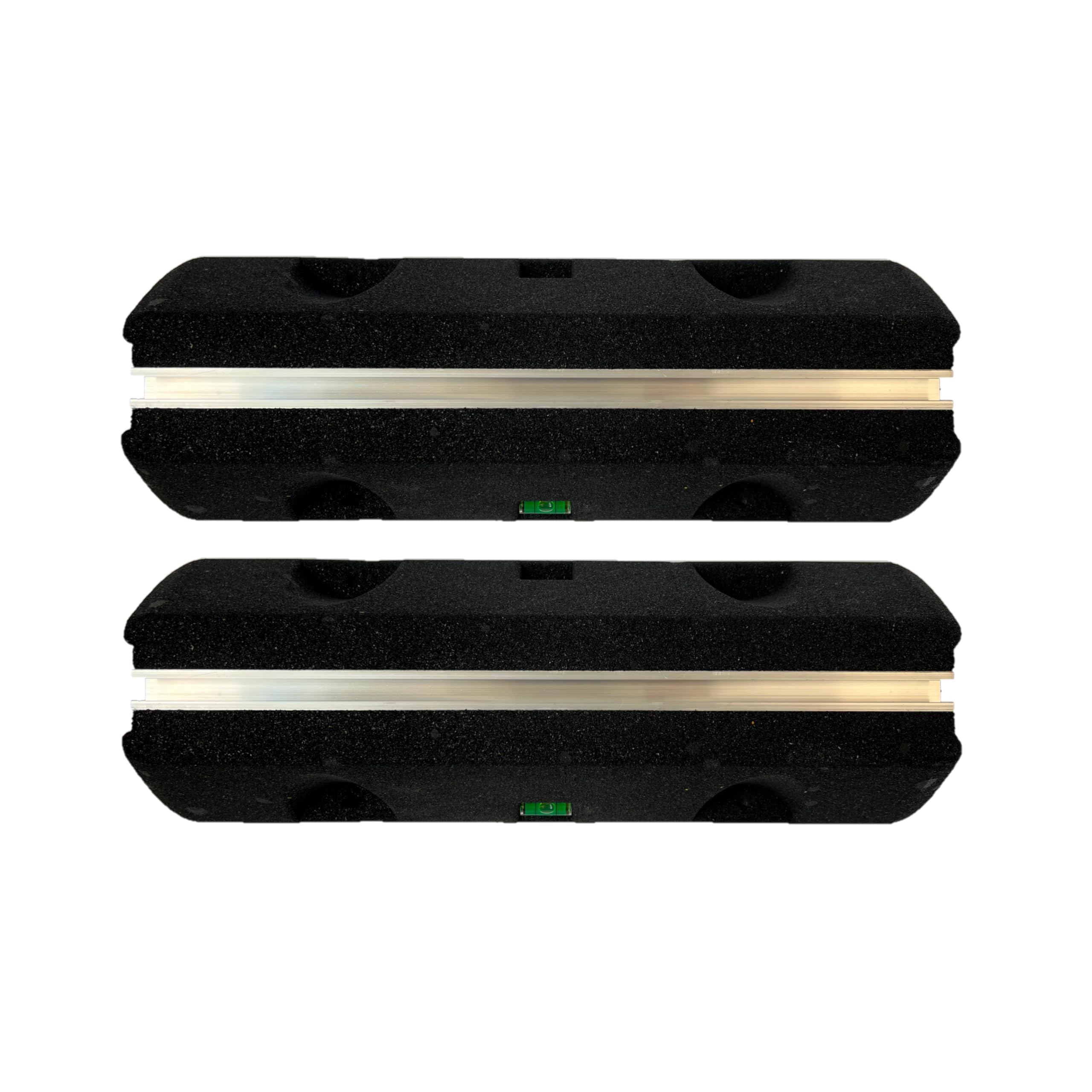 Lot de 2 socles d'amortissement - Console de sol de 450 mm pour climatiseurs, pompes à chaleur - 2 pieds anti-vibrations - Socle de montage - Bloc de montage en caoutchouc - Pour climatiseur