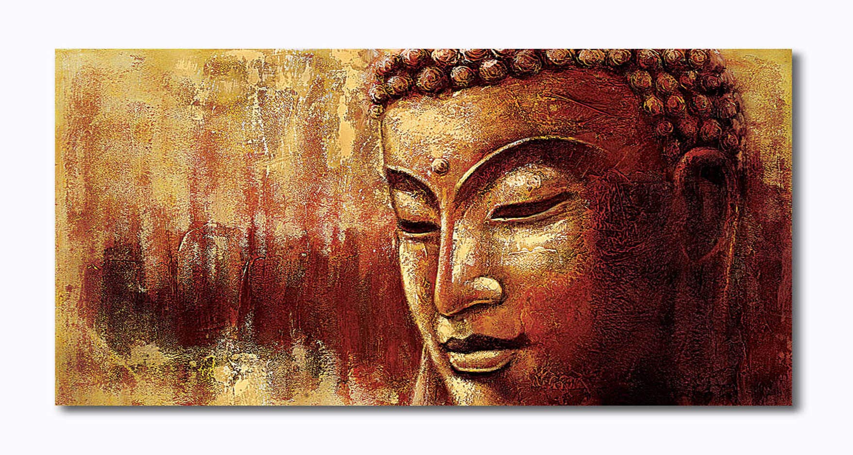 Tamatina Religious Art Canvas Painting | Lord Buddha | Buddhism Art | Unframed painting for Home décor|Size - 60X30 Inches.c