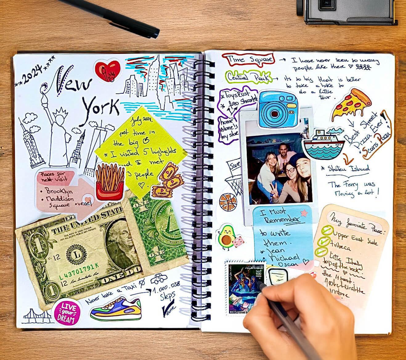 Febio Personalised Travel Journal Scrapbook - Travel Diary Gift for Men Traveller and Gifts for Women Traveller - Image 2