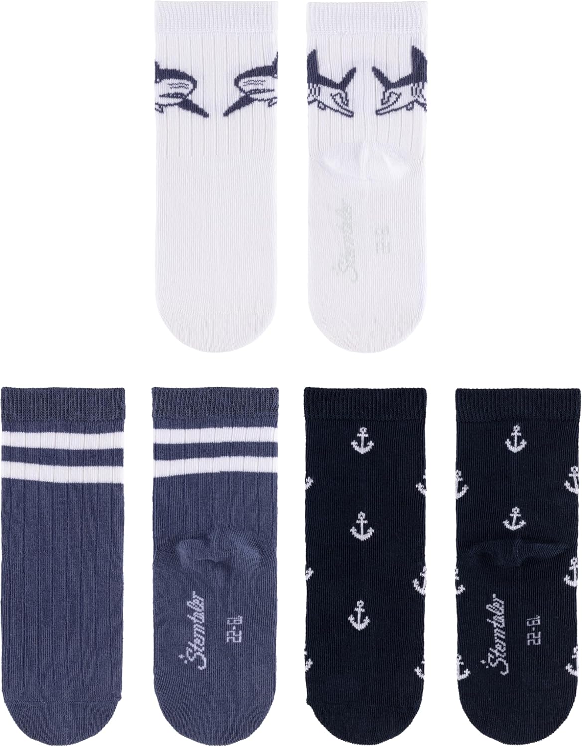 Sterntaler Socken 3er Hai Baby Boys Socks 3 Shark