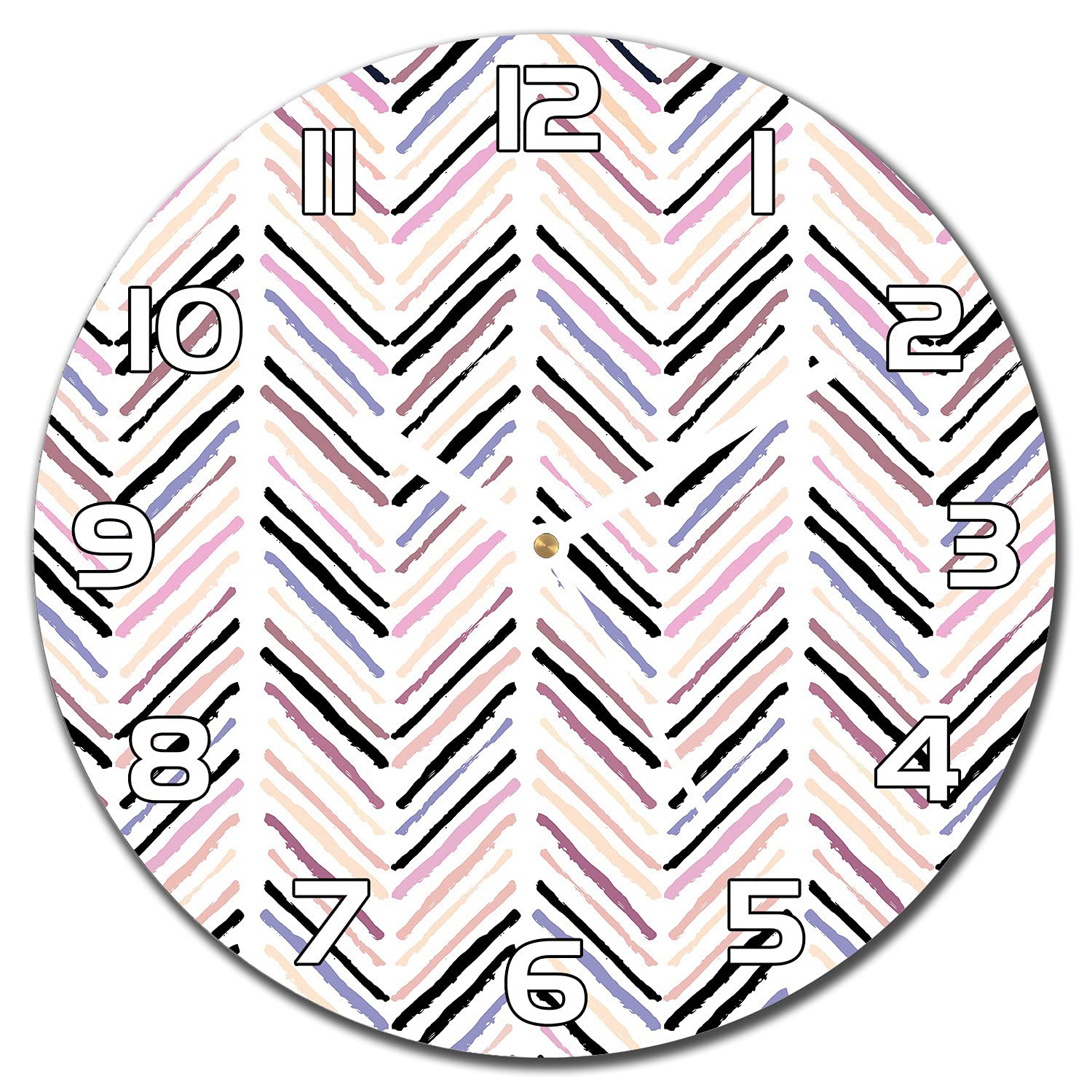 Horloge en verre sécurit au design Herringbone nordique élégant