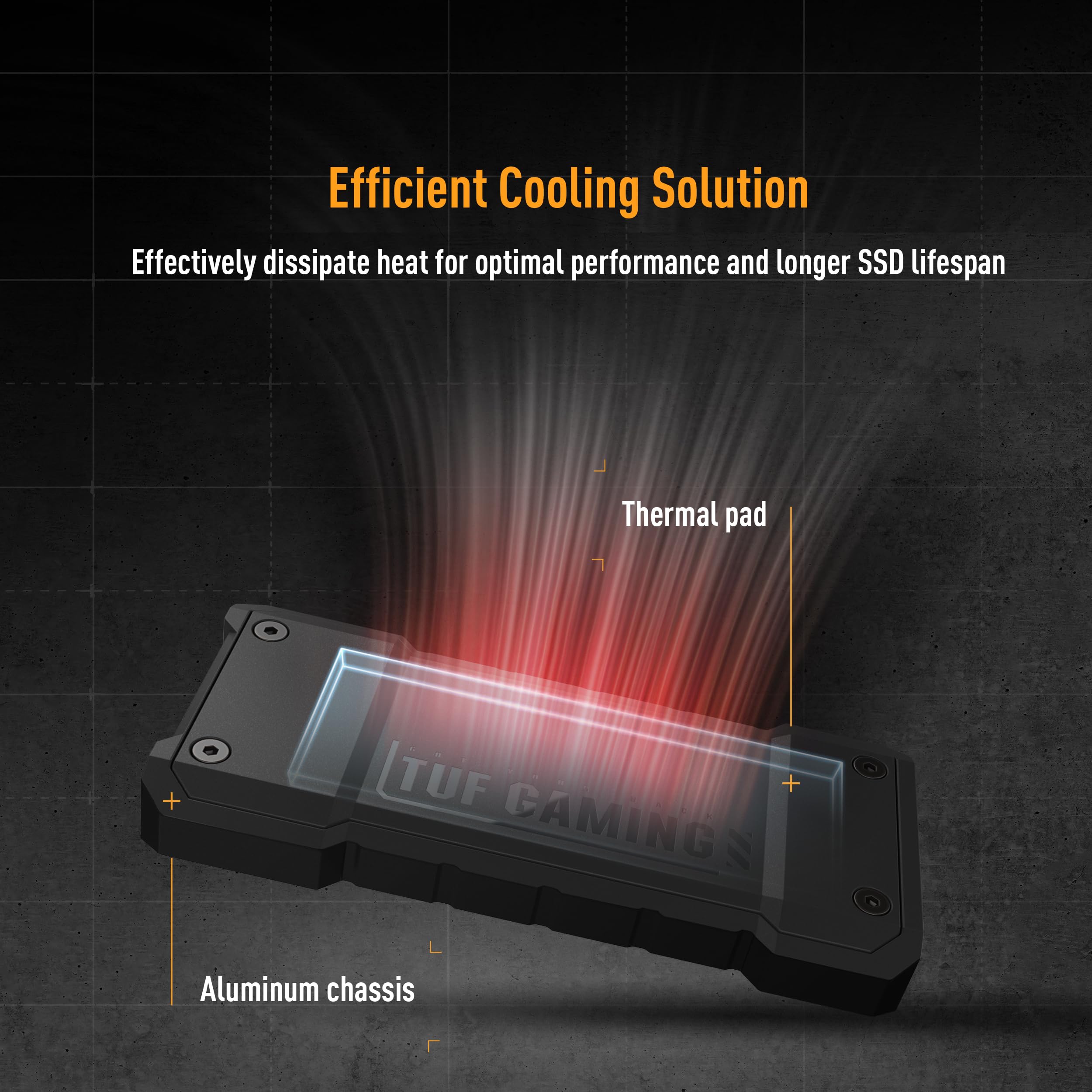 ASUS Boitier SSD TUF Gaming A2/BLK/G/AS//ESD-T1W//M.2 NVMe Externe