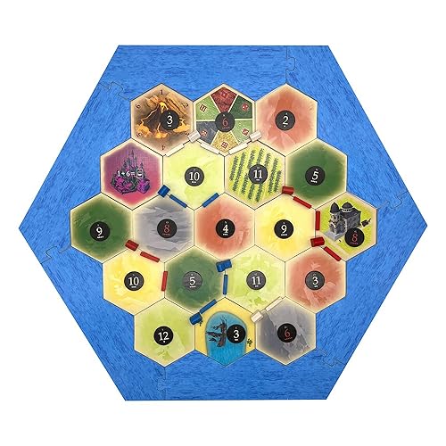 Miniatura 8 de Volcano Hex Scenario Game Pieces compatible with Catan's Settlers of Catan, Seafarers, and Catan Expansions (3 Pack)