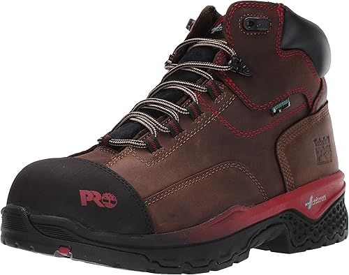 Miniatura 1 de Timberland PRO Bosshog - Botas industriales impermeables con punta compuesta para hombre, 6 pulgadas, marrónrojo, 8