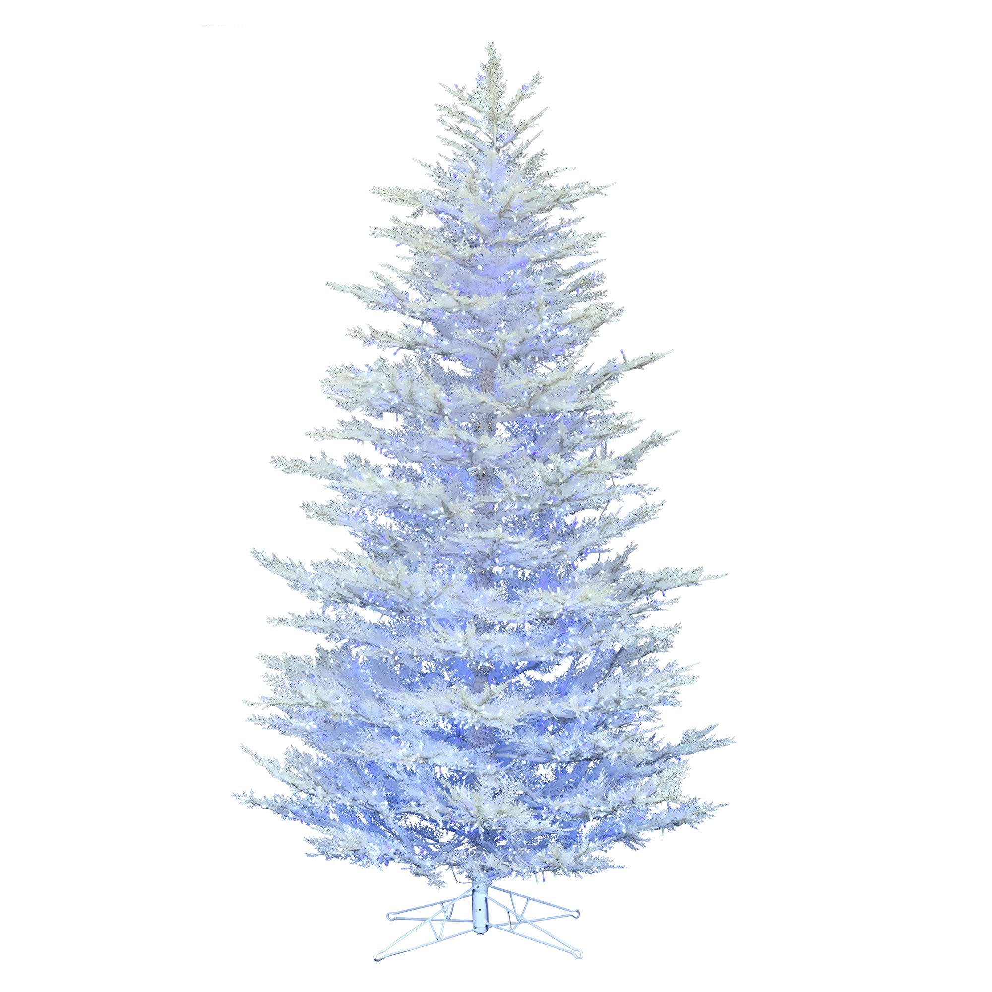 Vickerman Sapins de Noël artificiels en cèdre floqué, 14 x 119,4 cm, blanc