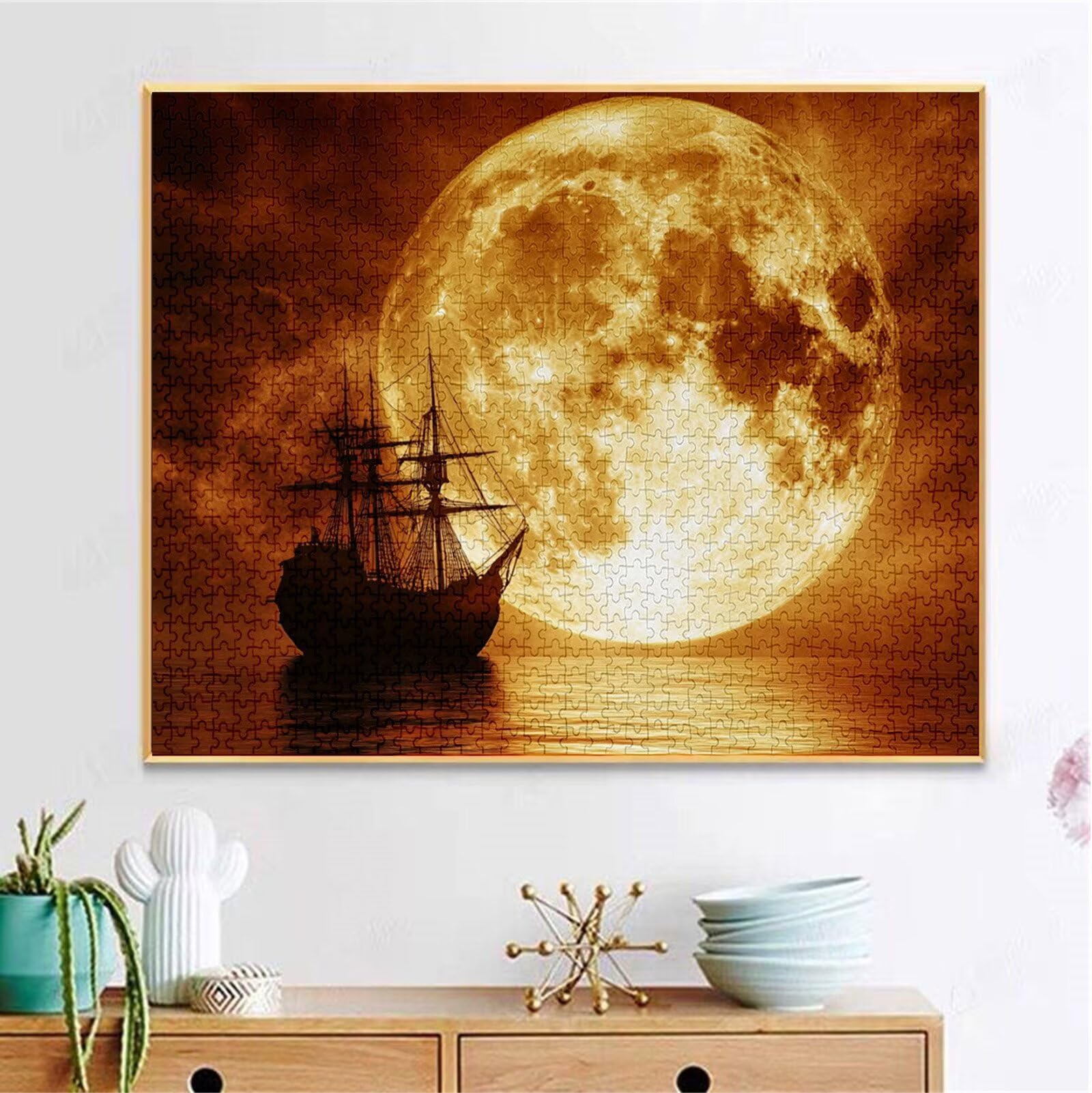 Puzzle 5000 Pezzi, 3 4 5 Anni Puzzle Luna 6 7 8 Anni Giochi Educativi Sostenibili Con Motivi Per Adulti Da Gioco in Legno Di Alta Qualità Jigsaw Barca per Gioco Familiare, 2026 Regalo Natale H-6371