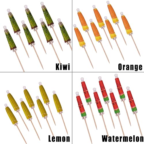Miniatura 5 de 20 piezas de palillos de cóctel de papel para bebidas, pequeños paraguas, brochetas de Navidad, palillos de dientes elegantes para aperitivos,