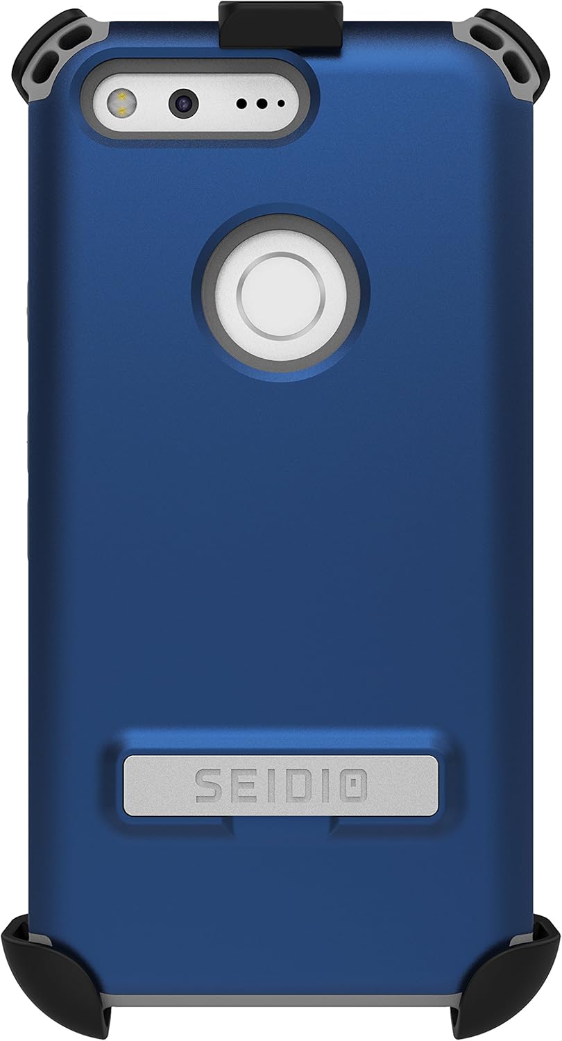 Seidio Dilex Case with Kickstand and Holster Combo for Google Pixel - Royal Blue/Gray