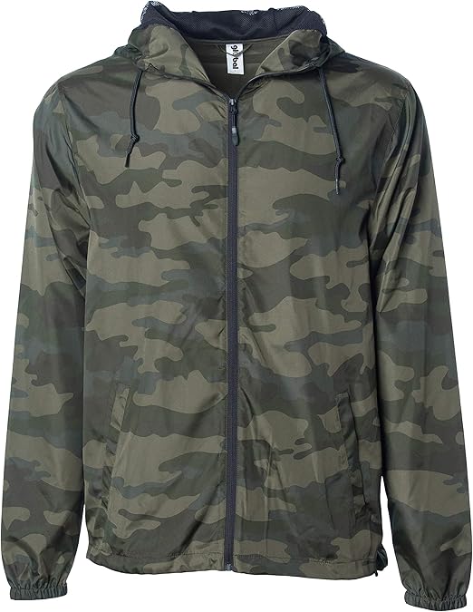 gray windbreaker jacket