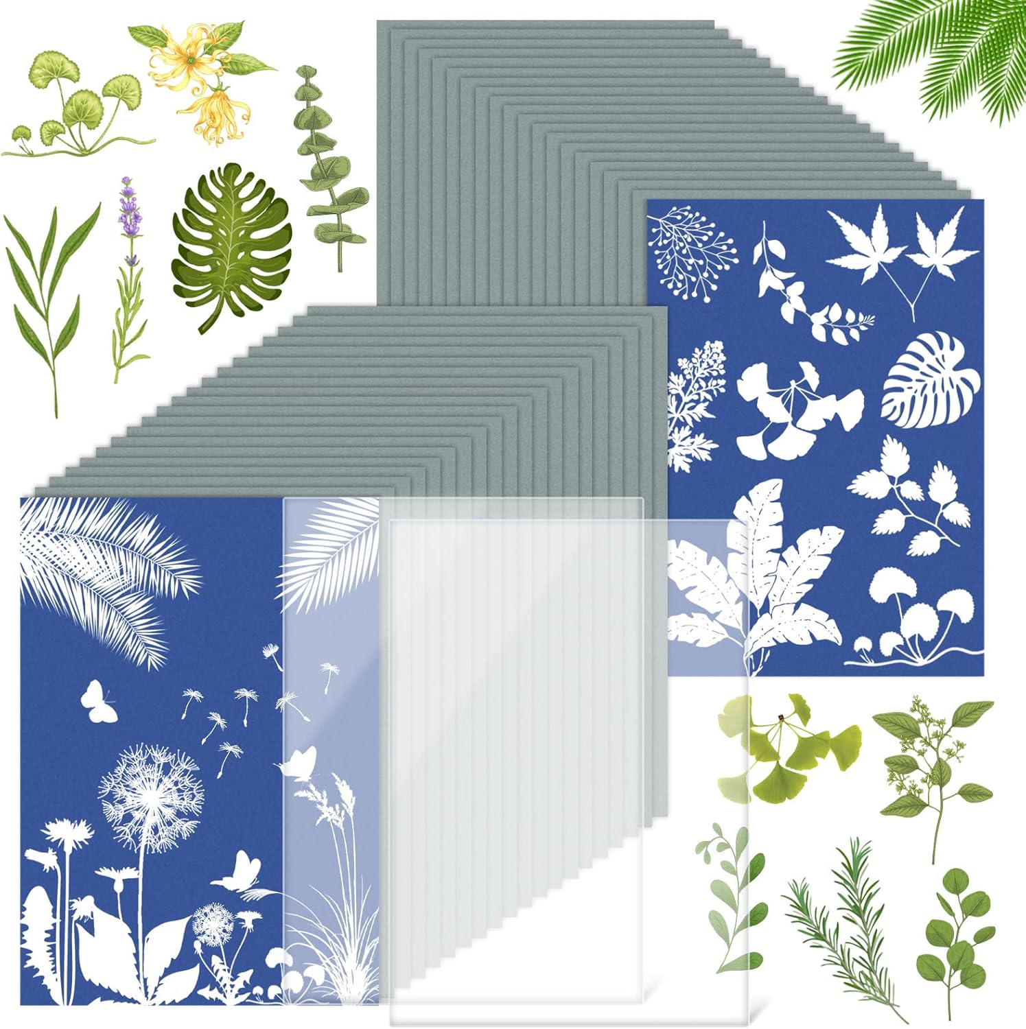 Cyanotype Paper Sun Print Paper Kit 40 Sheets A5