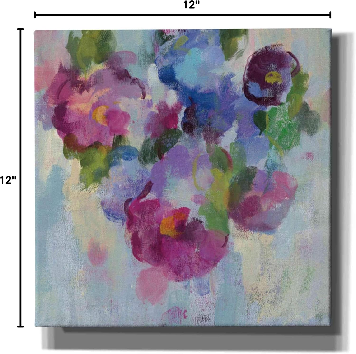 Epic Graffiti 'Pink and Blue III' by Silvia Vassileva, Canvas Wall Art, 12"x12"