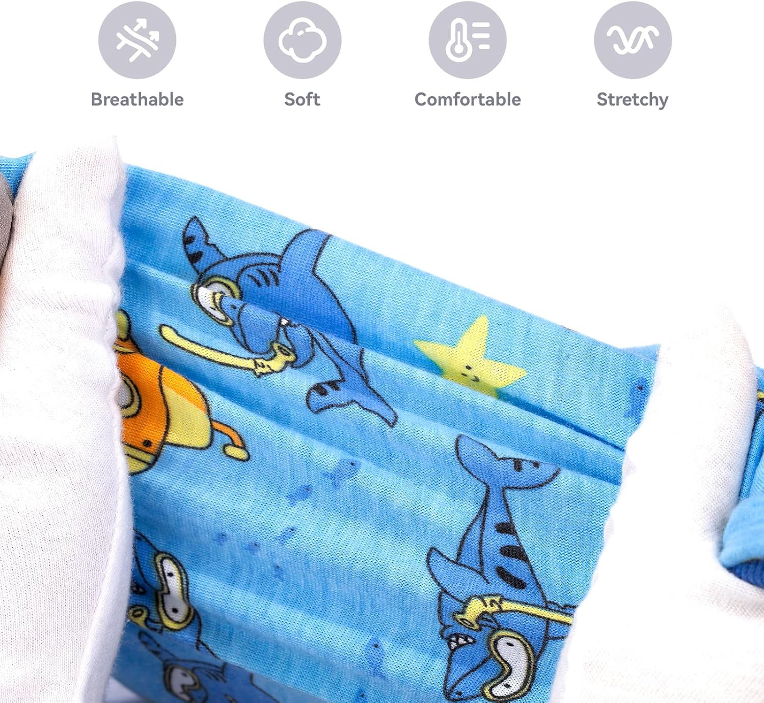 Recovery Suit for Dogs Full Zipper, Four-Legged Onesie Dog Recovery Suit After Surgery, Cute Soft Bodysuit Cone Alternative Male Female Dog Neuter Anti Licking Wounds, Ocean, 4X-Large