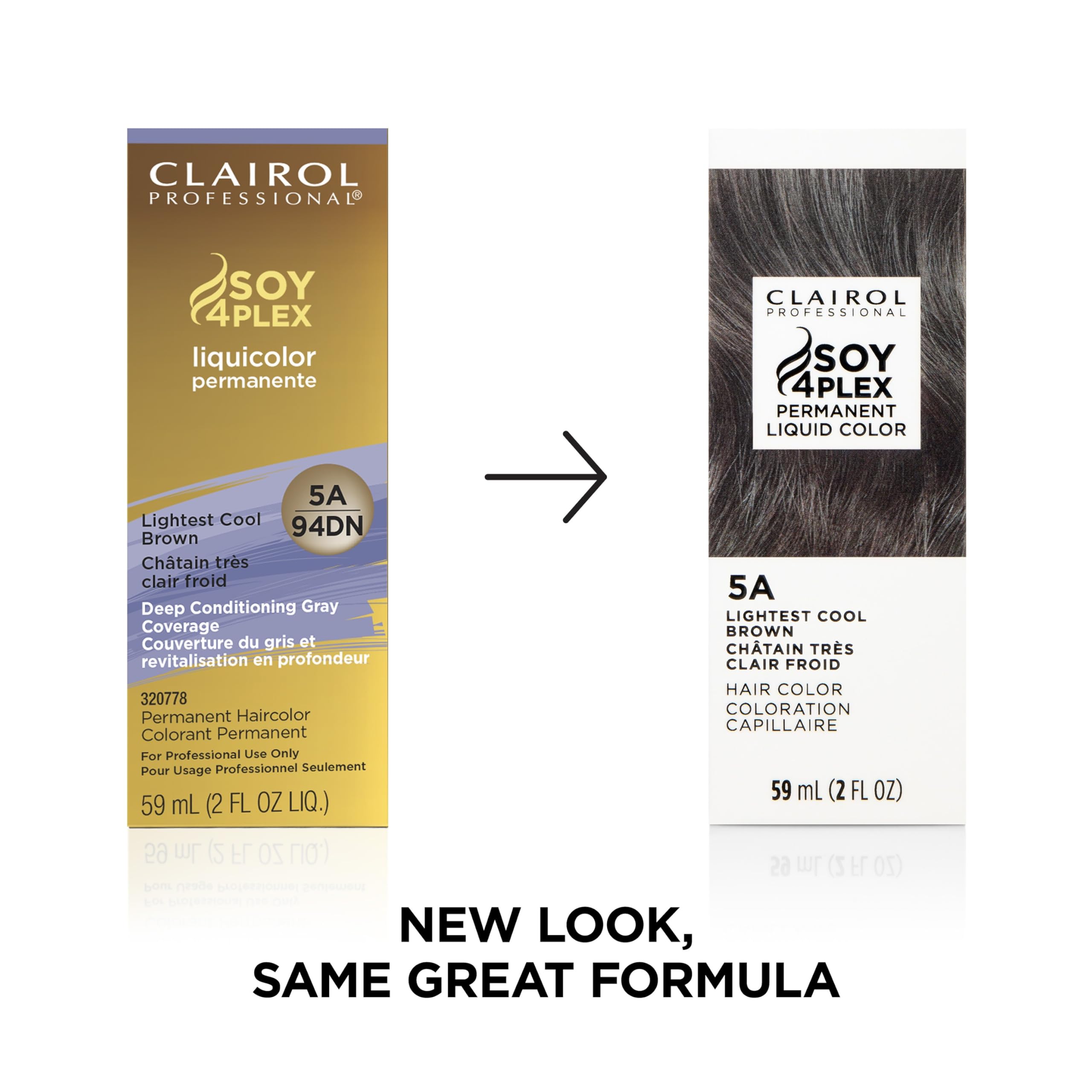 Clairol Professional Permanent Liquicolor for Light Brown/Medium Brown Hair Color with 100% Gray Coverage | Packaging May Vary