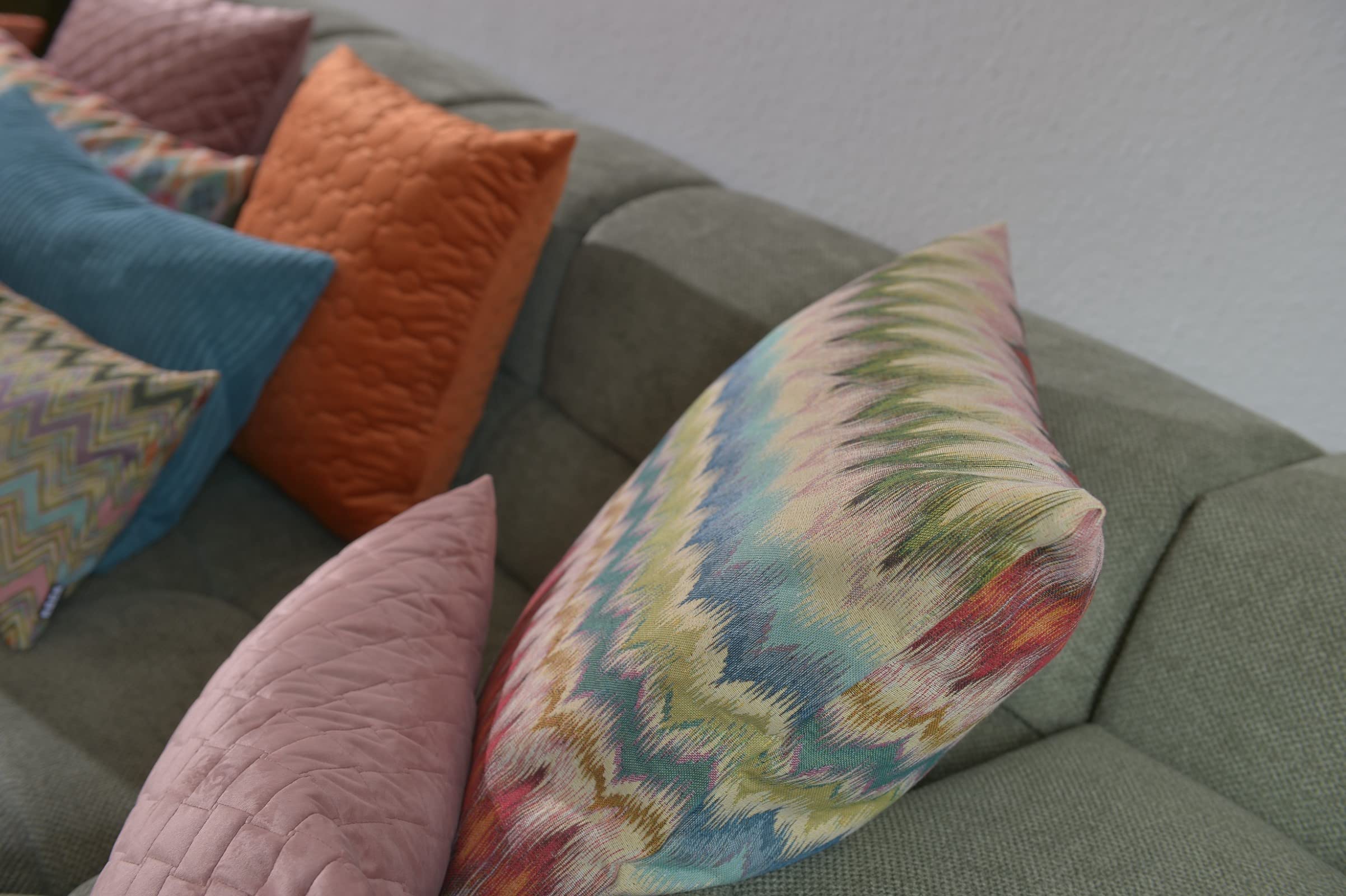 H.O.C.K. Esra Dekokissen inkl. Füllung Zierkissen Hocker Multicolour Boho in verschiedenen Größen (60x60cm, Mehrfarbig)