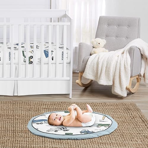 Miniatura 10 de Sweet Jojo Designs Tapete de juego deportivo para niño, tapete de juego para bebé, actividad boca abajo, tapete de juego infantil para parque de